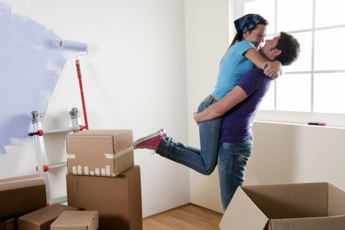 Organised moving boxes prepared by packing and unpacking services in Harrow