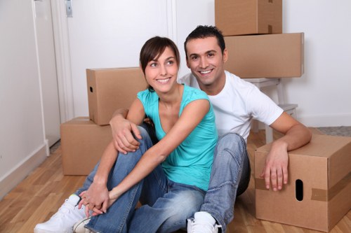 Protective packing materials used to secure items in a moving van