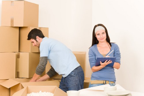Packed household items ready for a Harrow house relocation