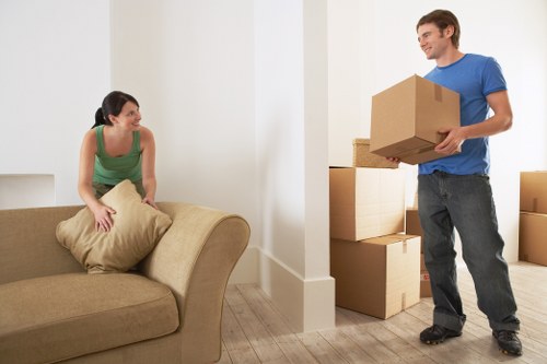 Packing and preparing items for a removal van in Harrow